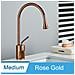Rubinetto per lavabo da bagno, Blackswan, tipo M232, modello oro rosa, misura 36 cm - Foto miniatura 4