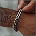 , Bracciale Da Uomo Premium Con Maglie Cubane | Acciaio Chirurgico 316l, Argento, 17 Cm - Foto miniatura 4