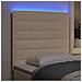 Testiera LED con luci a strisce a LED Crema 90 cm Poliestere - Foto miniatura 4