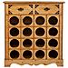 Mobile Portabottiglie Vino In Legno Marrone 63x31x69,5h - Foto miniatura 2