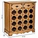 Mobile Portabottiglie Vino In Legno Marrone 63x31x69,5h - Foto miniatura 4