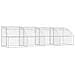 Cuccia per cani 4 pcs Argento 8 x 2 x 2 m Acciaio zincato - Foto miniatura 6