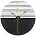 Orologio Da Parete Glam Stick In Ferro Nero E Oro - Foto miniatura 1