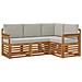 Set divani con cuscino 4 pcs Grigio Naturale e Chiaro - Foto miniatura 1