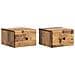 Mobiletto da notte a muro 2 pcs Legno antico 34,5 x 33 x 20 cm - Foto miniatura 1