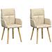 Sedie da pranzo 2 pcs Tessuto Crema 60 x 56 x 96 cm - Foto miniatura 1