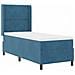 Letto a molle con strisce LED Blu 80 x 200 cm Velluto - Foto miniatura 1