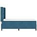 Letto a molle con strisce LED Blu 80 x 200 cm Velluto - Foto miniatura 4