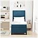 Letto a molle con strisce LED Blu 80 x 200 cm Velluto - Foto miniatura 5