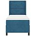 Letto a molle con strisce LED Blu 80 x 200 cm Velluto - Foto miniatura 6