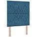 Letto a molle con strisce LED Blu 80 x 200 cm Velluto - Foto miniatura 8