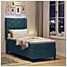 Letto a molle con strisce LED Blu 80 x 200 cm Velluto - Foto miniatura 9