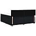 Letto box spring con materasso Nero 200 x 200 cm Tessuto - Foto miniatura 3