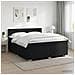 Letto box spring con materasso Nero 200 x 200 cm Tessuto - Foto miniatura 5