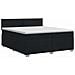 Letto box spring con materasso Nero 200 x 200 cm Tessuto - Foto miniatura 1