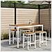 Tavolo Bar da Giardino Naturale e Bianco 141 x 80,5 x 105 cm - Foto miniatura 2