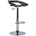 Sgabello Da Bar Cromo Con Seduta Nera E Alzata A Gas Glen - Foto miniatura 1