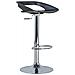 Sgabello Da Bar Cromo Con Seduta Nera E Alzata A Gas Glen - Foto miniatura 5