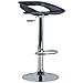 Sgabello Da Bar Cromo Con Seduta Nera E Alzata A Gas Glen - Foto miniatura 2