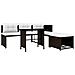 Set Divani da Giardino 4 pz in Polyrattan Marrone - Foto miniatura 4