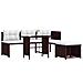 Set Divani da Giardino 4 pz in Polyrattan Marrone - Foto miniatura 5