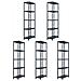 Scaffali 5 Pz Nero 125 Kg 60x30x180 Cm In Plastica - Foto miniatura 1