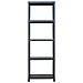 Scaffali 5 Pz Nero 125 Kg 60x30x180 Cm In Plastica - Foto miniatura 3