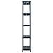 Scaffali 5 Pz Nero 125 Kg 60x30x180 Cm In Plastica - Foto miniatura 4