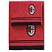 Set 1+1 A. c. Milan Asciugamano Medio+ospite Ufficiale In Spugna Di Cotone N949 - Foto miniatura 1