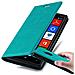 Custodia Compatibile Con Nokia Lumia 830 In Turchese Petrolio - Coperchio Protettiva Con Chiusura Magnetica, Funzione Stand E Tasca Per Le Carte - Foto miniatura 4