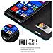 Custodia Compatibile Con Nokia Lumia 830 In Turchese Petrolio - Coperchio Protettiva Con Chiusura Magnetica, Funzione Stand E Tasca Per Le Carte - Foto miniatura 7