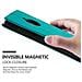 Custodia Compatibile Con Nokia Lumia 830 In Turchese Petrolio - Coperchio Protettiva Con Chiusura Magnetica, Funzione Stand E Tasca Per Le Carte - Foto miniatura 9