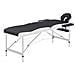 Lettino Da Massaggio A 2 Sezioni In Alluminio Nero E Bianco - Foto miniatura 1
