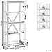 Libreria A 4 Scaffalature Bianco E Legno Chiaro Jenks - Foto miniatura 10