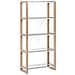 Libreria A 4 Scaffalature Bianco E Legno Chiaro Jenks - Foto miniatura 1