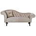 Chaise Longue Per Lato Sinistro In Velluto Beige Lattes - Foto miniatura 15