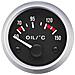 Indicatore Di Temperatura Olio 50 -150 Gradi Dc 12 V Mm 57 Esterno Nero Ghiera Silver - Foto miniatura 1