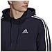 Felpa Da Uomo Con Cappuccio Essentials 3-stripes Blu Taglia S Codice Gk9081 - Foto miniatura 3