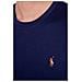 Uomo - T-shirt Signature In Cotone Pima Blu Navy - Foto miniatura 4