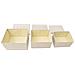Scatole Portaoggetti Impilabili Set 3pz in Tessuto Crema - Foto miniatura 2