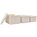 Scatole Portaoggetti Impilabili Set 3pz in Tessuto Crema - Foto miniatura 5