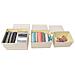 Scatole Portaoggetti Impilabili Set 3pz in Tessuto Crema - Foto miniatura 6