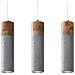 Lampada A Sospensione In Cemento Zane 3 Grigio 1200x60x450 Mm Legno - Foto miniatura 5