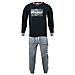 Tuta Uomo Zeus Sport Cotone Felpato Art. Mz06 : Nero \ Grigio Melange Tg Xl - Foto miniatura 1