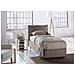 Letto Singolo Carolina, Letto Contenitore Con Rivestimento In Tessuto, 100% Made In Italy, Apertura Frontale, Con Materasso Cm 80x190 Incluso, Tortora - Foto miniatura 1