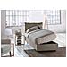Letto Singolo Carolina, Letto Contenitore Con Rivestimento In Tessuto, 100% Made In Italy, Apertura Frontale, Con Materasso Cm 80x190 Incluso, Tortora - Foto miniatura 2