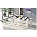 Tavolo Allungabile Glicine, Tavolo Da Pranzo Estensibile, Consolle Multiuso Con Allunghe, 100% Made In Italy, 186x80h76 Cm, Bianco - Foto miniatura 1