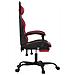 Sedia Gaming Girevole Poggiapiedi Nero e Rosso Vino Similpelle - Foto miniatura 3