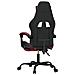 Sedia Gaming Girevole Poggiapiedi Nero e Rosso Vino Similpelle - Foto miniatura 4