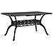 Tavolo Da Giardino Nero 150x90x72 Cm In Alluminio Pressofuso - Foto miniatura 2